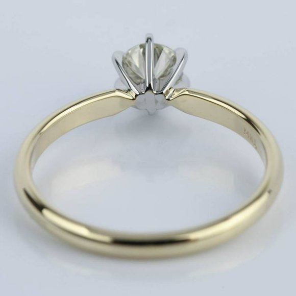 0.40 Ct Comfort Fit Round Diamond Engagement Ring - Picture 4 of 4